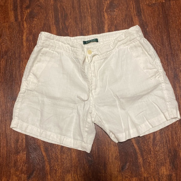 Ralph Lauren Draw String Linen Shorts Size 4 - Picture 2 of 8